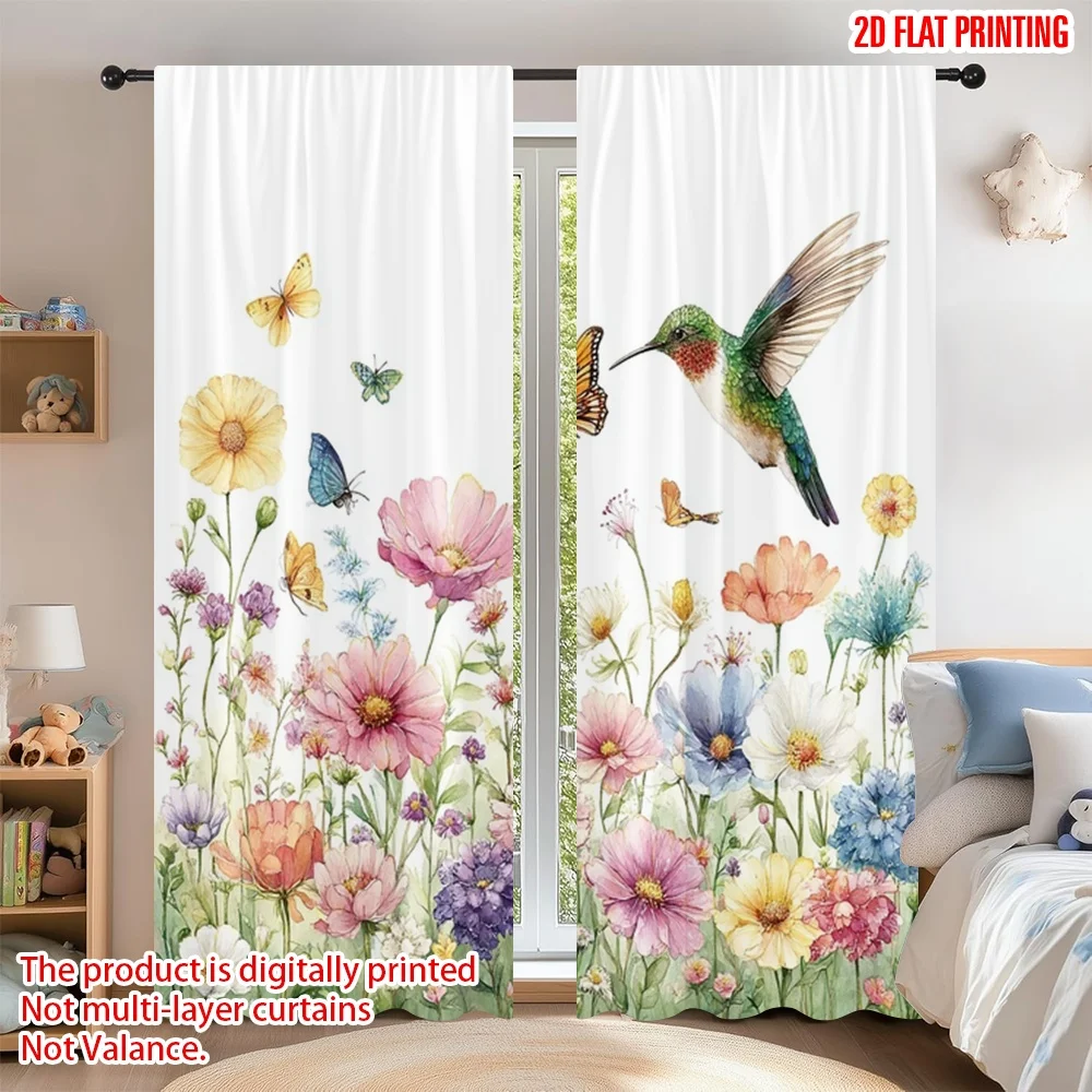 2D flat printing 2pcs Curtain Drapes Spring Hummingbird and Flowers Digital Printed Polyester Drapes Family Party Use for New
2D flat printing 2pcs Curtain Drapes Spring Hummingbird and Flowers Digital Printed Polyester Drapes Family Party Use for New
