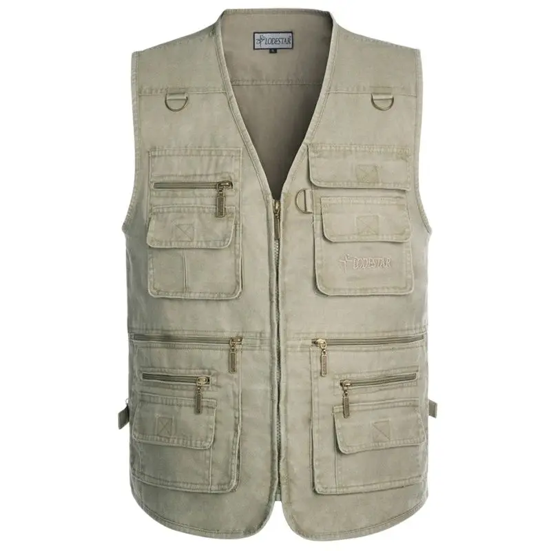 16 Pockets Men's Vest Cotton Sleeveless Vest Jackets Spring Fall Male Multi Pocket Photographic Fishing Waistcoat Tooling Vest
16 Pockets Men's Vest Cotton Sleeveless Vest Jackets Spring Fall Male Multi Pocket Photographic Fishing Waistcoat Tooling Vest