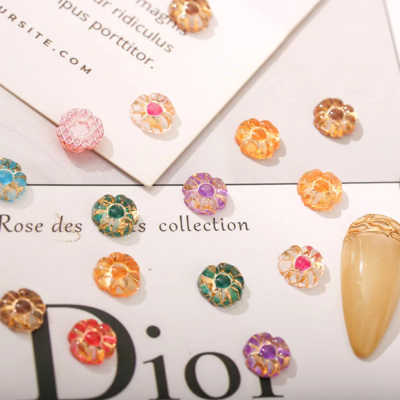 50Pcs/Lot New Nail Art Rose Flower Wearing A Linghua Dessert Round Flower 8mm Small Color Painted Stereo Transparent Nail
50Pcs/Lot New Nail Art Rose Flower Wearing A Linghua Dessert Round Flower 8mm Small Color Painted Stereo Transparent Nail