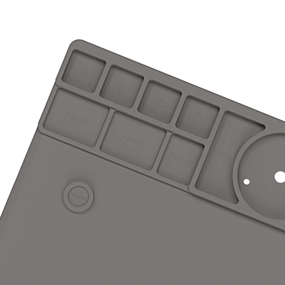 TE-711 Silicone Work Mat for Electronics Repair Stations Supporting Soldering Iron Resting Zones and Component Sorting Areas
TE-711 Silicone Work Mat for Electronics Repair Stations Supporting Soldering Iron Resting Zones and Component Sorting Areas