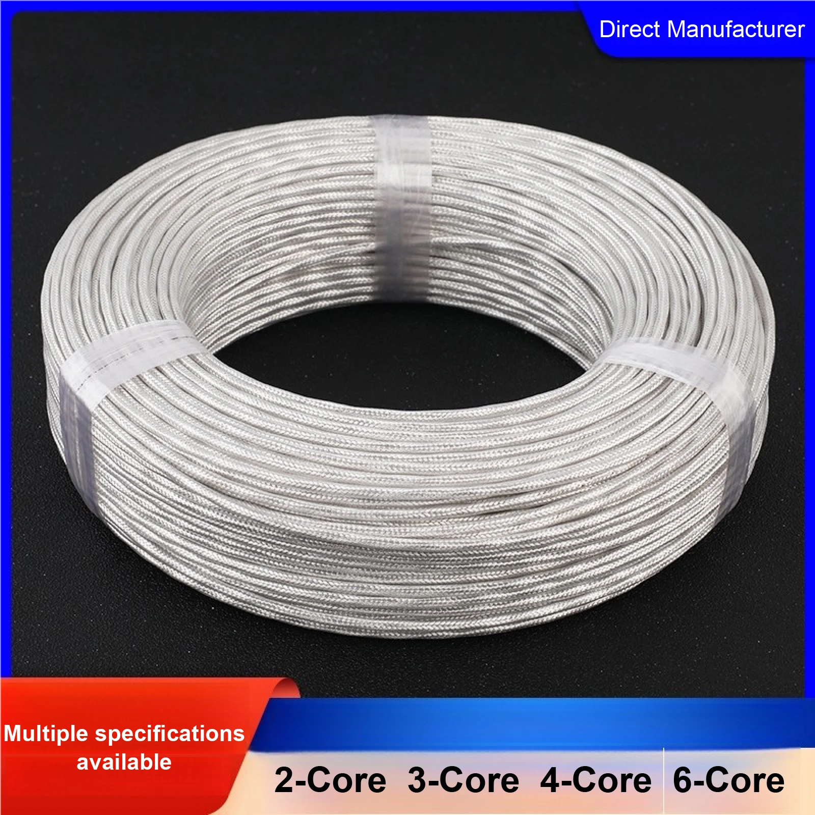 PT100 Temperature Sensor Extension Wire Shielded Silver Plated PTFE Compensation Cable RTD High Temp 10m/20m/50m/100m
PT100 Temperature Sensor Extension Wire Shielded Silver Plated PTFE Compensation Cable RTD High Temp 10m/20m/50m/100m