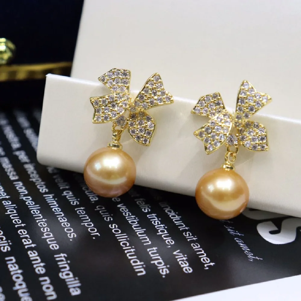 Enchanting Pearl Earrings AAAA 9-10mm Natural South Sea Round Pearl Women's Earrings 925s
Enchanting Pearl Earrings AAAA 9-10mm Natural South Sea Round Pearl Women's Earrings 925s