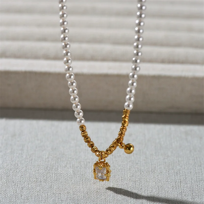 Vintage Exquisite 3mm Pearl Zircon Pendant Collarbone Chain for Women Fashion Elegant All-match Necklace Jewelry
Vintage Exquisite 3mm Pearl Zircon Pendant Collarbone Chain for Women Fashion Elegant All-match Necklace Jewelry