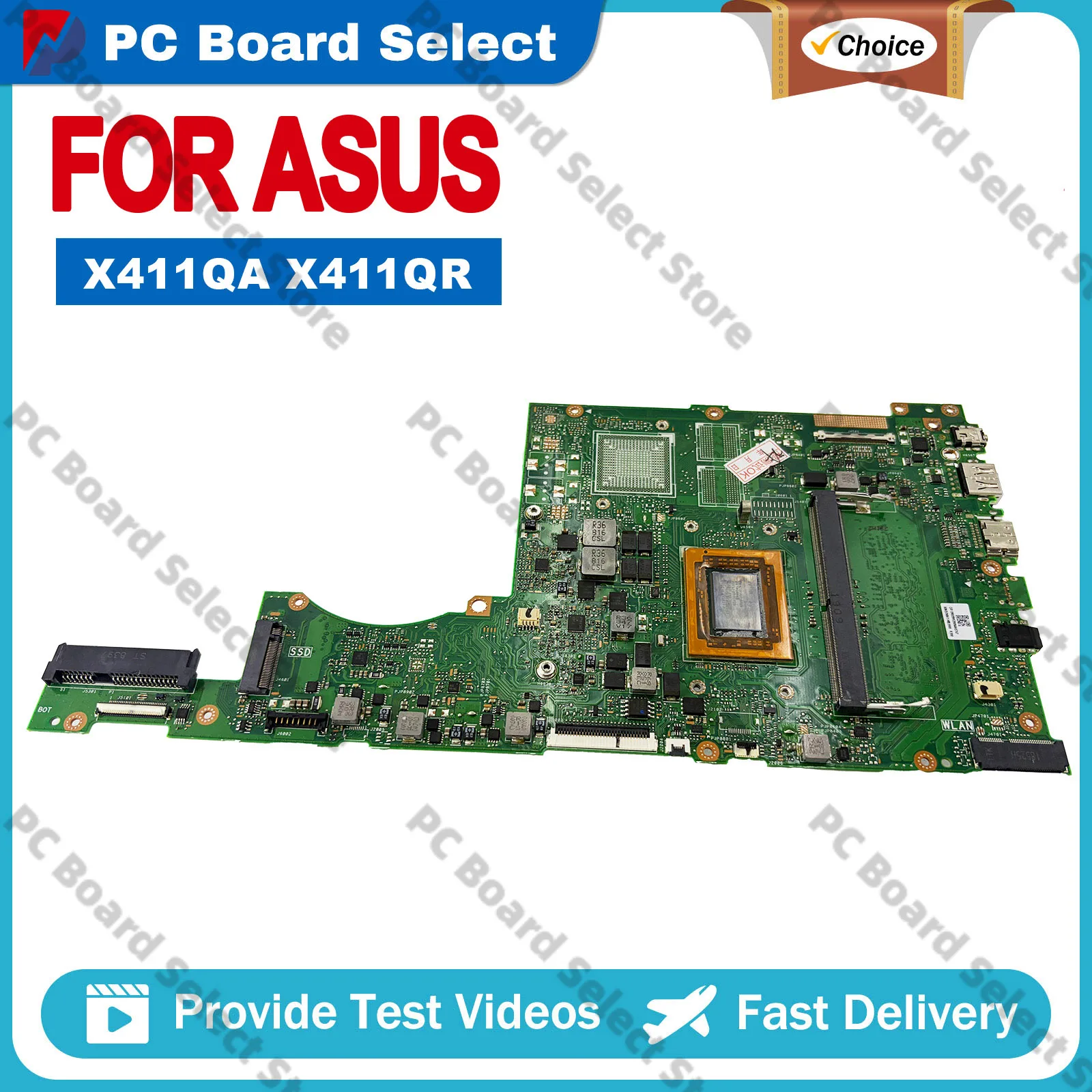 X411QA Laptop Motherboard For ASUS VivoBook X411QA r421u S4200U S4000V X411QR X411Q Mainboard With A10 A12 CPU 100% tests OK stk
X411QA Laptop Motherboard For ASUS VivoBook X411QA r421u S4200U S4000V X411QR X411Q Mainboard With A10 A12 CPU 100% tests OK stk