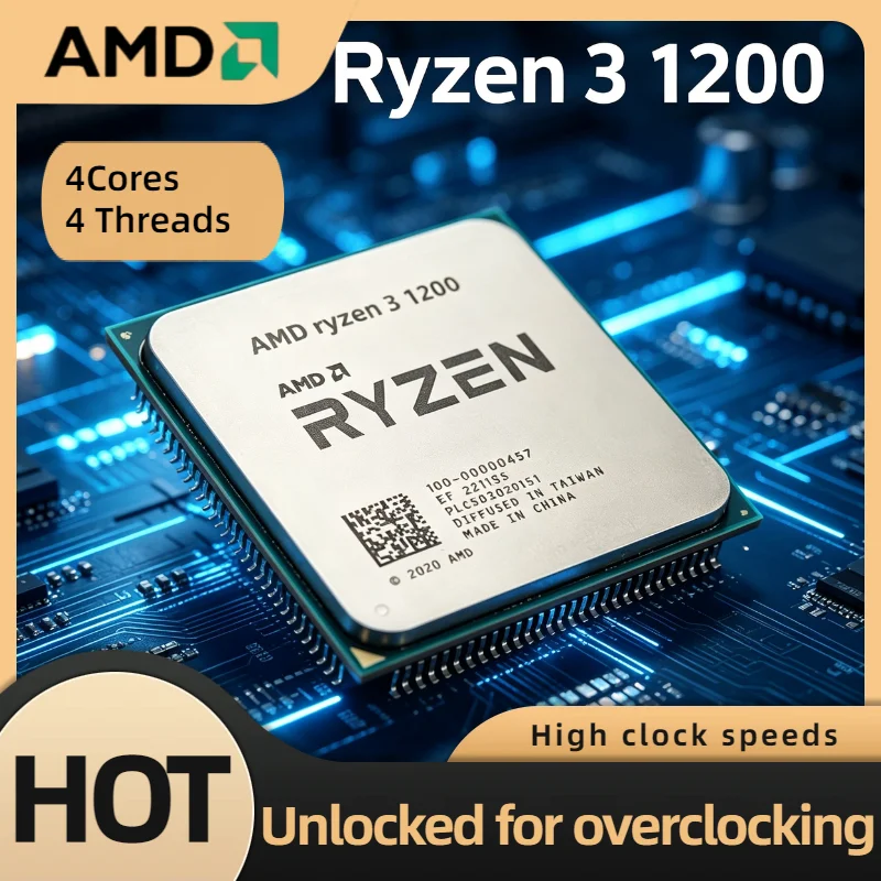 AMD Ryzen 3 1200 4 Core 4 Thread 3.4GHz AM4 14nm 8M L3 Cache 65W DDR4 2667MHz Tray CPU for Gaming Desktop Fast
AMD Ryzen 3 1200 4 Core 4 Thread 3.4GHz AM4 14nm 8M L3 Cache 65W DDR4 2667MHz Tray CPU for Gaming Desktop Fast