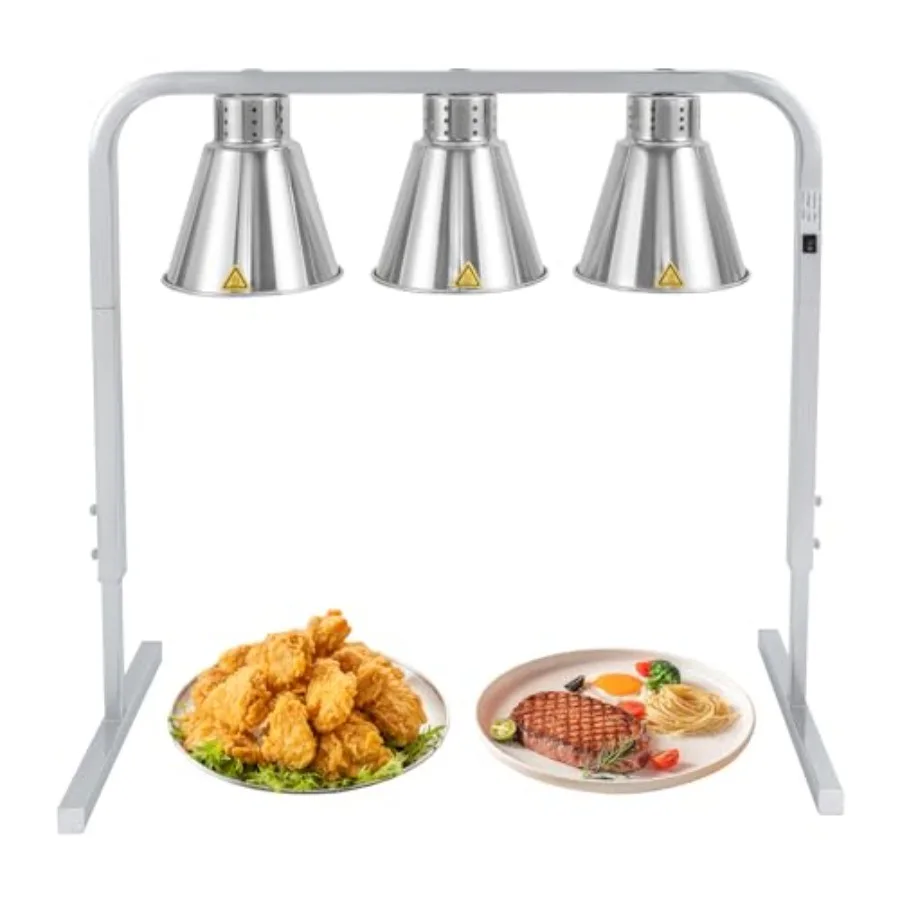 Commercial food warmer for restaurant/buffet use, silver aluminum alloy, adjustable height 20-28in, 750W T-shape freestanding h
Commercial food warmer for restaurant/buffet use, silver aluminum alloy, adjustable height 20-28in, 750W T-shape freestanding h