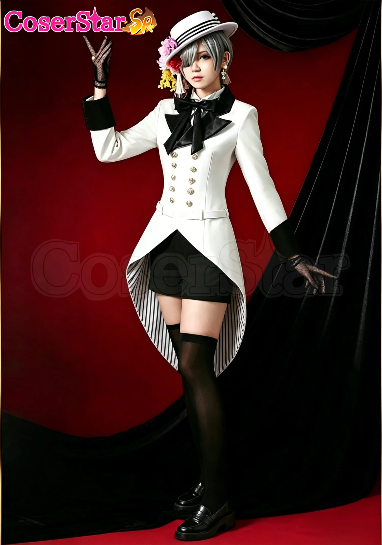 CoserStar-SR BlackButler Ciel Phantomhive Cosplay Costume Outfit Men Halloween Carnival Anime Role Play White Uniform Suit
CoserStar-SR BlackButler Ciel Phantomhive Cosplay Costume Outfit Men Halloween Carnival Anime Role Play White Uniform Suit