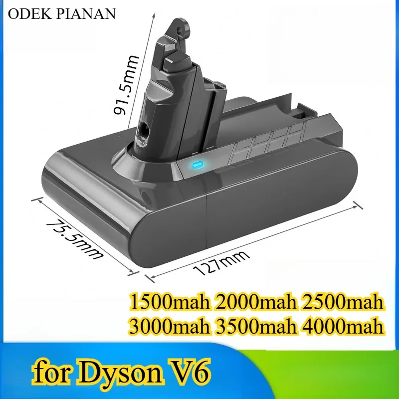 4000mAh Replacement Battery for Dyson V6 DC62 DC59 - 21.6V High Capacity Li-ion Battery Cordless Vacuum Cleaner Longer Runtime
4000mAh Replacement Battery for Dyson V6 DC62 DC59 - 21.6V High Capacity Li-ion Battery Cordless Vacuum Cleaner Longer Runtime
