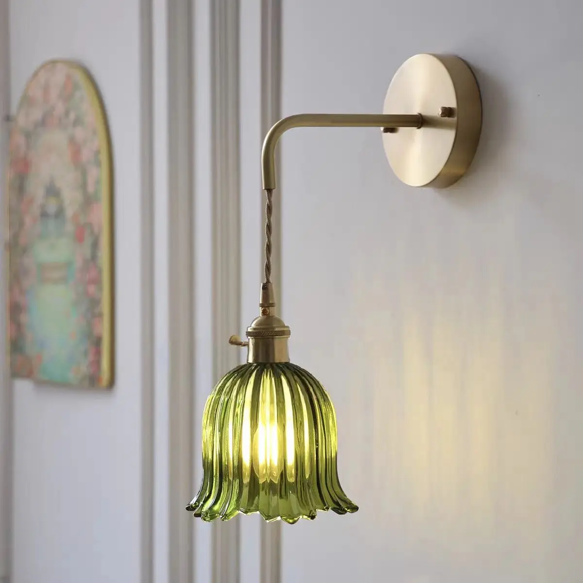 E27/E26 glass wall lamp Nordic hallway corridor bedside bathroom mirror front light fixture
E27/E26 glass wall lamp Nordic hallway corridor bedside bathroom mirror front light fixture