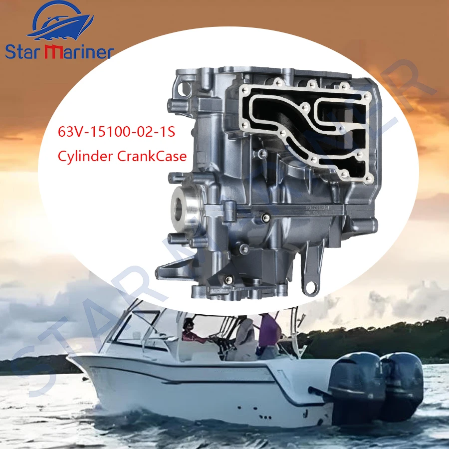 63V-15100-02-1S Cylinder CrankCase Assy For Yamaha Outboard Motor 2 Stroke 9.9HP 15HP Parsun T15-07010000 Seapro HDX 63V-15100
63V-15100-02-1S Cylinder CrankCase Assy For Yamaha Outboard Motor 2 Stroke 9.9HP 15HP Parsun T15-07010000 Seapro HDX 63V-15100