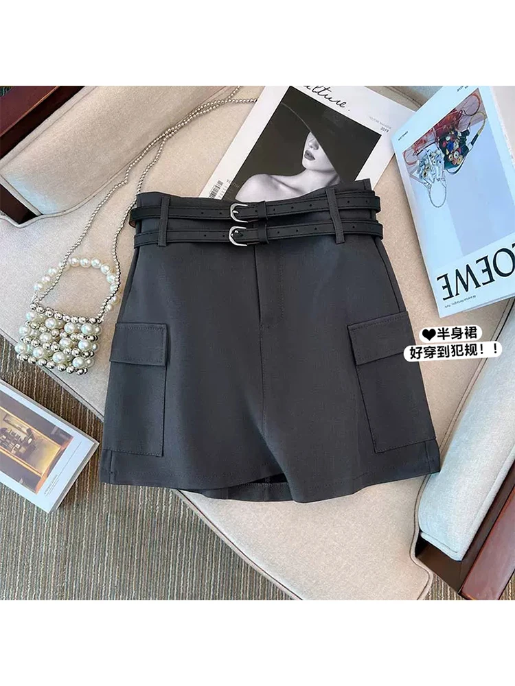 Women's Grey Cargo Skirt Vintage Korean A-Line Mini Skirt Fashion Harajuku Ladies Y2k 90s Aesthetic Skirt 2000s Clothes Summer
Women's Grey Cargo Skirt Vintage Korean A-Line Mini Skirt Fashion Harajuku Ladies Y2k 90s Aesthetic Skirt 2000s Clothes Summer