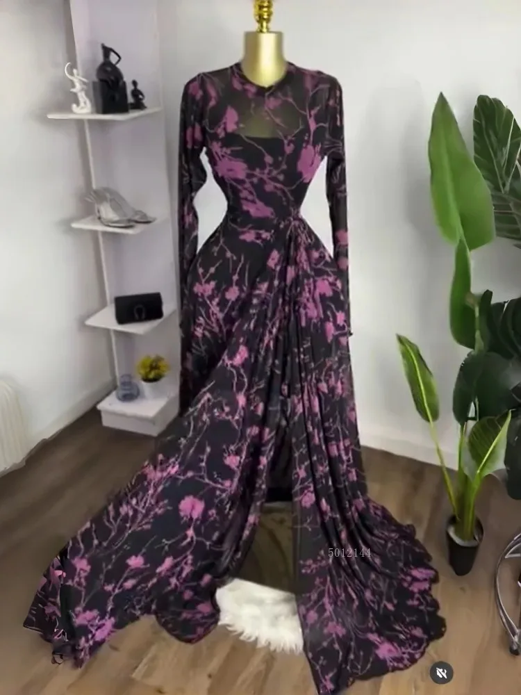 Sexy Women Long Sleeve Floral O-neck High Split Big Swing A-line Maxi Dress 2026 Birthday Vacation Trendy Dresses Vestidos
Sexy Women Long Sleeve Floral O-neck High Split Big Swing A-line Maxi Dress 2026 Birthday Vacation Trendy Dresses Vestidos