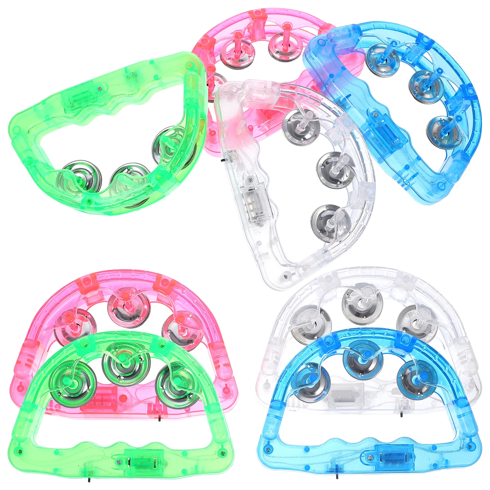 8pcs Luminous Handbell Flash Rattle LED Tambourine Light Party Instrument Seven Colors Random Lightweight Birthday Festival
8pcs Luminous Handbell Flash Rattle LED Tambourine Light Party Instrument Seven Colors Random Lightweight Birthday Festival