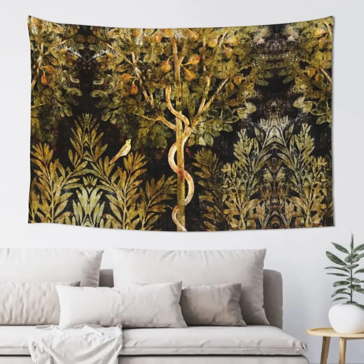 ANTIQUE ROMANWALL PAINTINGS,SERPENT IN FIG TREE AND BIRD ,BLACK GREEN FLORAL Tapestry Bedroom Deco Tapestry
ANTIQUE ROMANWALL PAINTINGS,SERPENT IN FIG TREE AND BIRD ,BLACK GREEN FLORAL Tapestry Bedroom Deco Tapestry