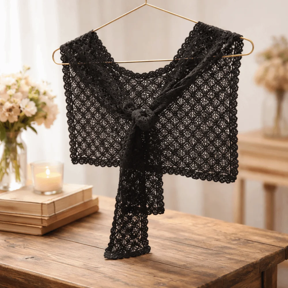 Artistic Design Thin Lace Lace Shawl Elegant Bohemian Hollow-out Shawl Solid Color Knitted Shawl Casual Wear
Artistic Design Thin Lace Lace Shawl Elegant Bohemian Hollow-out Shawl Solid Color Knitted Shawl Casual Wear