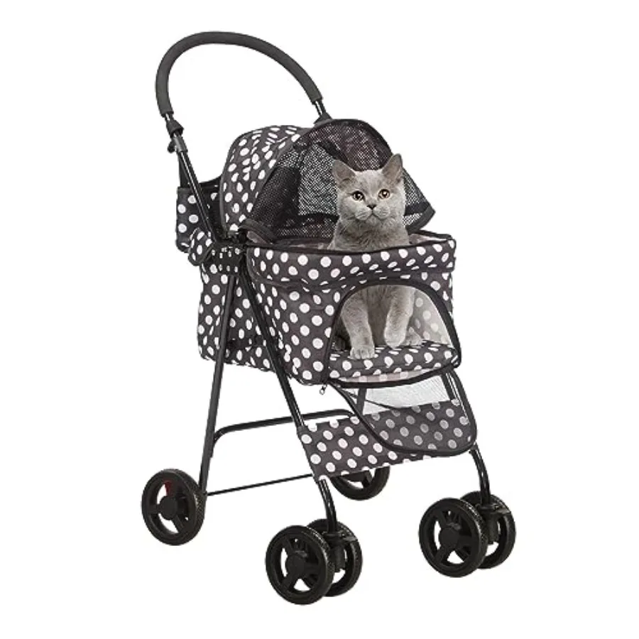 Folding Dog Stroller for Travel and Daily Use, Steel Frame with Black Polyester Fabric, Smooth-Rolling 4-Wheel Elite Jogger Des
Folding Dog Stroller for Travel and Daily Use, Steel Frame with Black Polyester Fabric, Smooth-Rolling 4-Wheel Elite Jogger Des