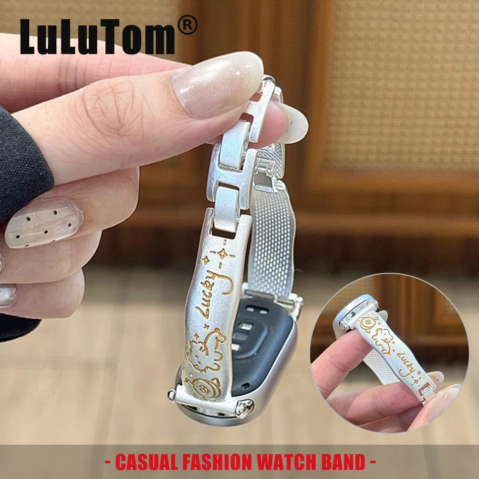 Fashion Cute Lucky Cat Kitty Metal Bracelet Strap For Xiaomi Mi Band 10 9 8 Pro Miband 8Pro 9 Pro Replace Wristband Watch Band
Fashion Cute Lucky Cat Kitty Metal Bracelet Strap For Xiaomi Mi Band 10 9 8 Pro Miband 8Pro 9 Pro Replace Wristband Watch Band