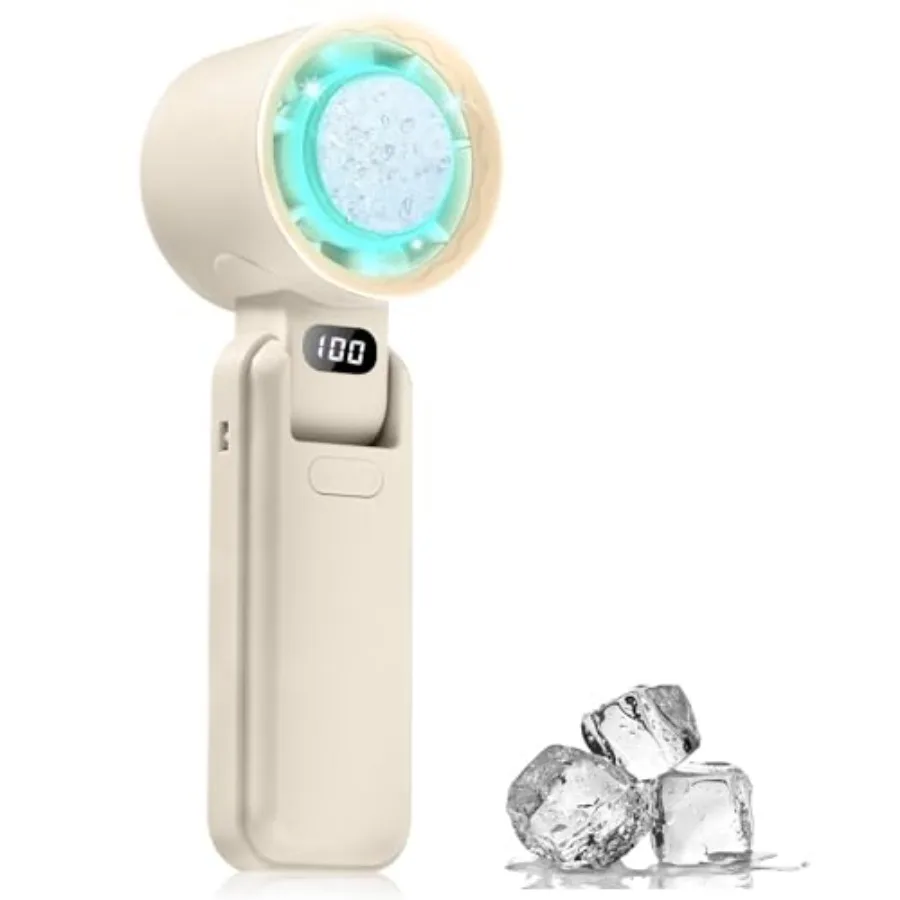 Portable Handheld Fan with Ice Cooler 13000RPM Turbo Fans, 3-in-1 Rechargeable Mini Personal Fan, 100 Adjustable Speeds, 3600mA
Portable Handheld Fan with Ice Cooler 13000RPM Turbo Fans, 3-in-1 Rechargeable Mini Personal Fan, 100 Adjustable Speeds, 3600mA