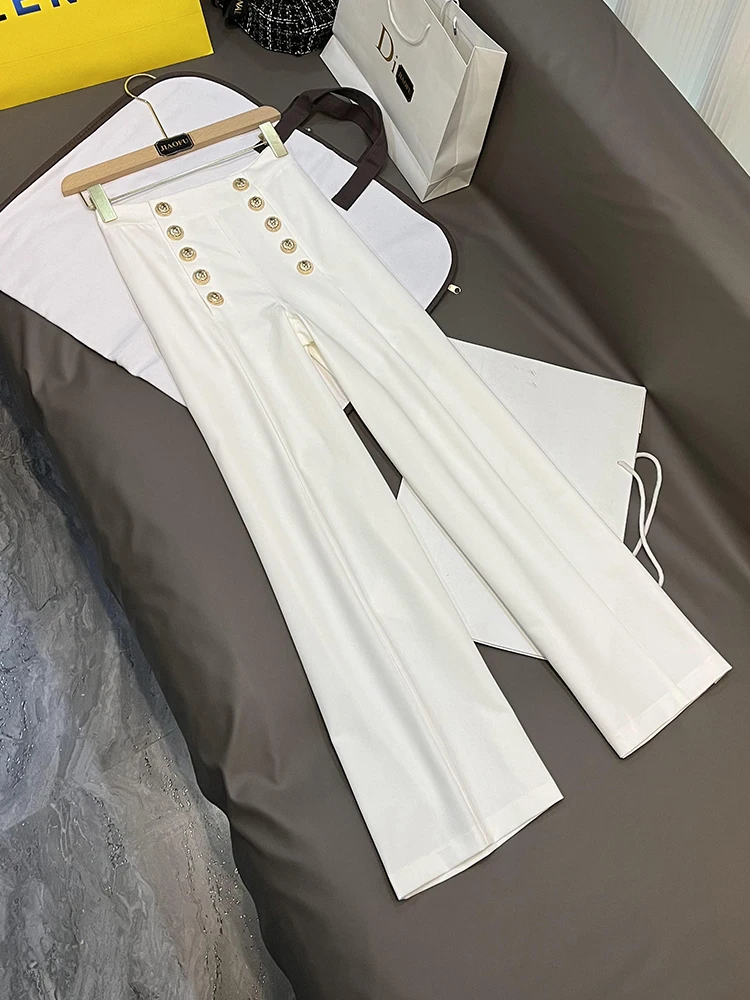 2026 New Fashion Pure Color Double Button Front Closure Loose Straight Leg Women's Pants Casual Commute High Waist Pocket
2026 New Fashion Pure Color Double Button Front Closure Loose Straight Leg Women's Pants Casual Commute High Waist Pocket