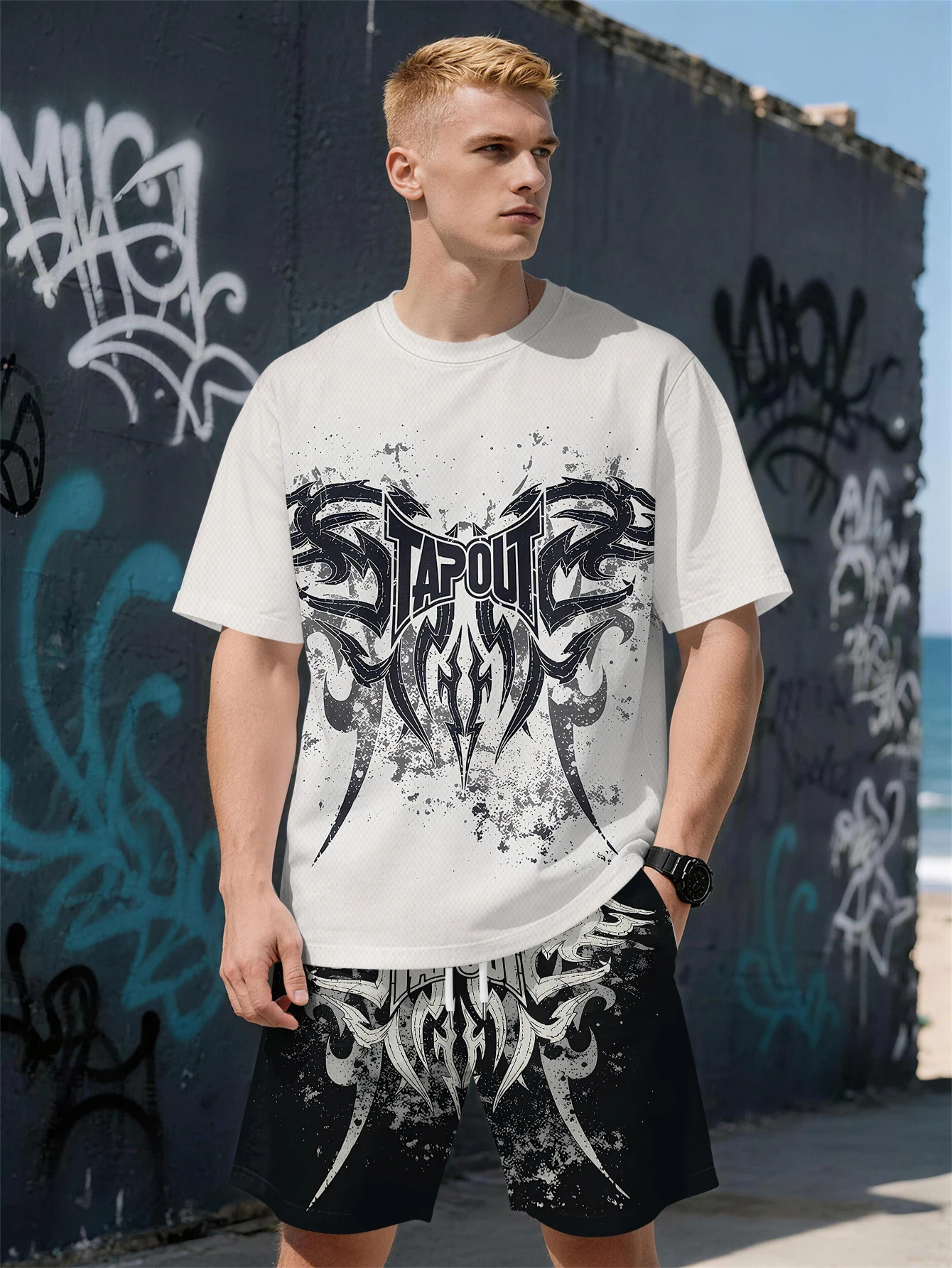 2026 Summer New Men's Short-Sleeved Set with 3D Trendy Pattern Print Casual and Fashionable Street Style Comfortable and Soft
2026 Summer New Men's Short-Sleeved Set with 3D Trendy Pattern Print Casual and Fashionable Street Style Comfortable and Soft