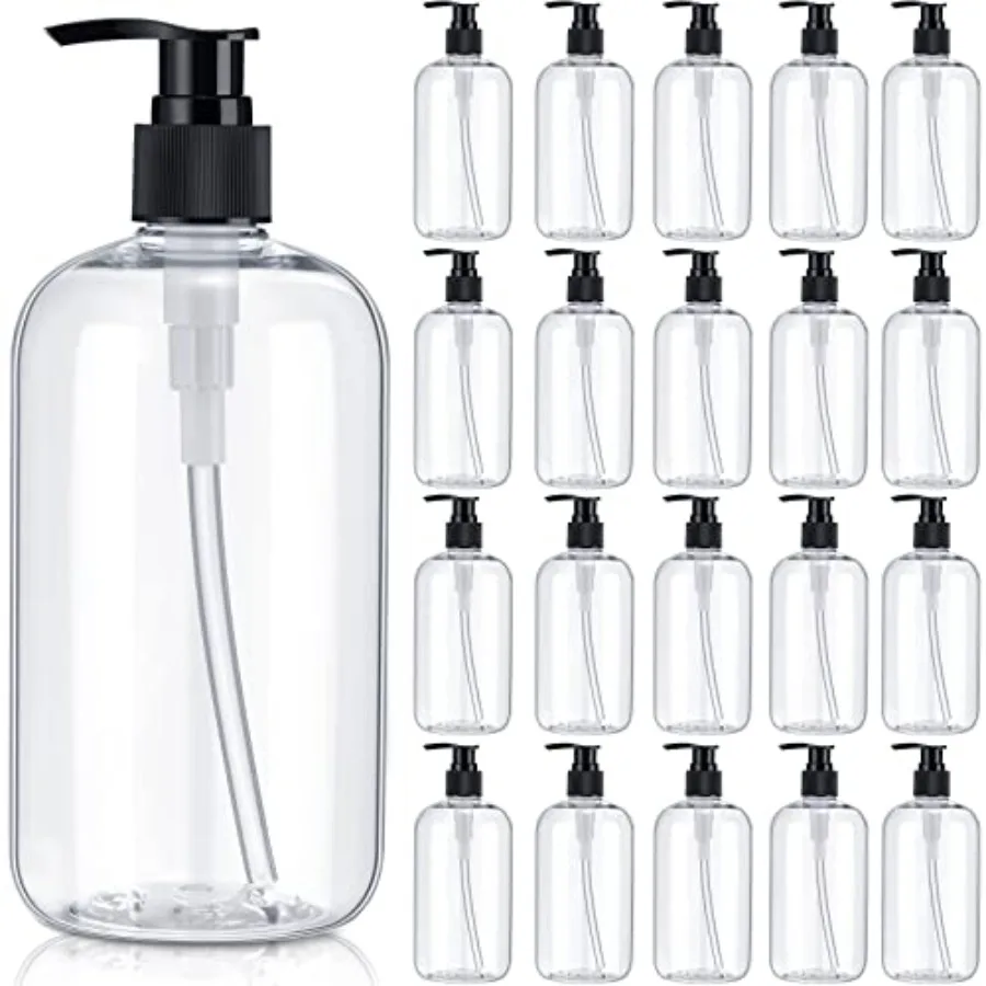 20 Pcs 16oz Plastic Pump Empty Bottles Clear Soap Lotion Dispenser Cylinder Shampoo Portable Container for Liquid Shower Body W
20 Pcs 16oz Plastic Pump Empty Bottles Clear Soap Lotion Dispenser Cylinder Shampoo Portable Container for Liquid Shower Body W