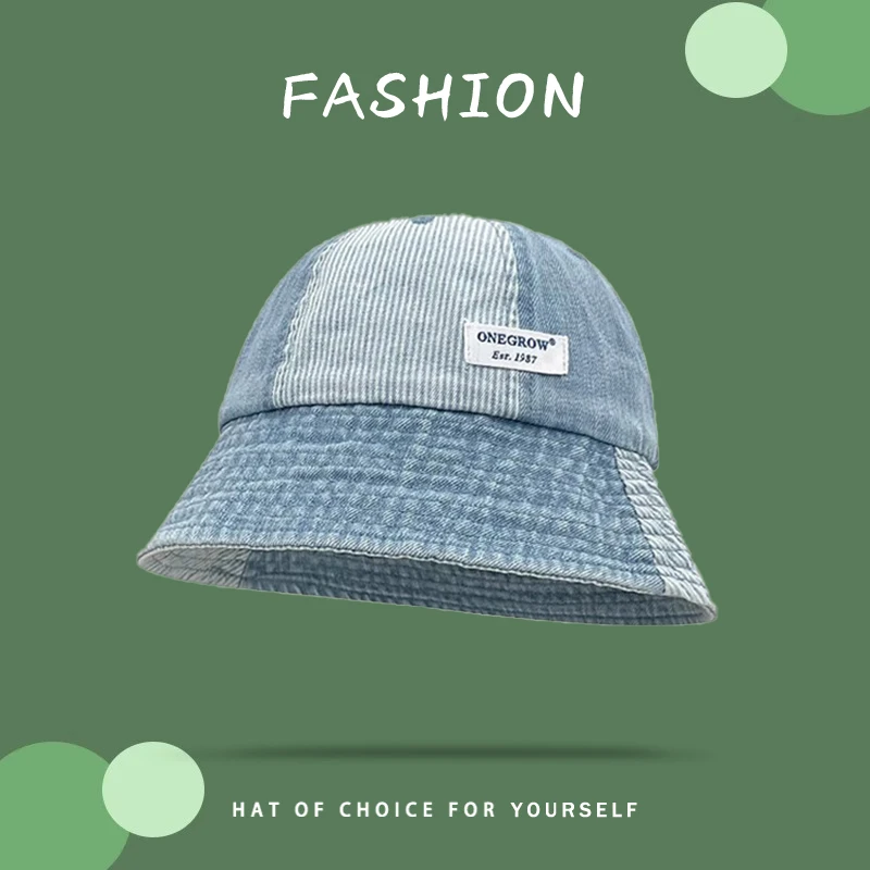 New Retro Japanese Splicing Denim Basin Caps for Men and Women Summer Street Sunscreen Versatile Casual Literary Bucket Hats
New Retro Japanese Splicing Denim Basin Caps for Men and Women Summer Street Sunscreen Versatile Casual Literary Bucket Hats