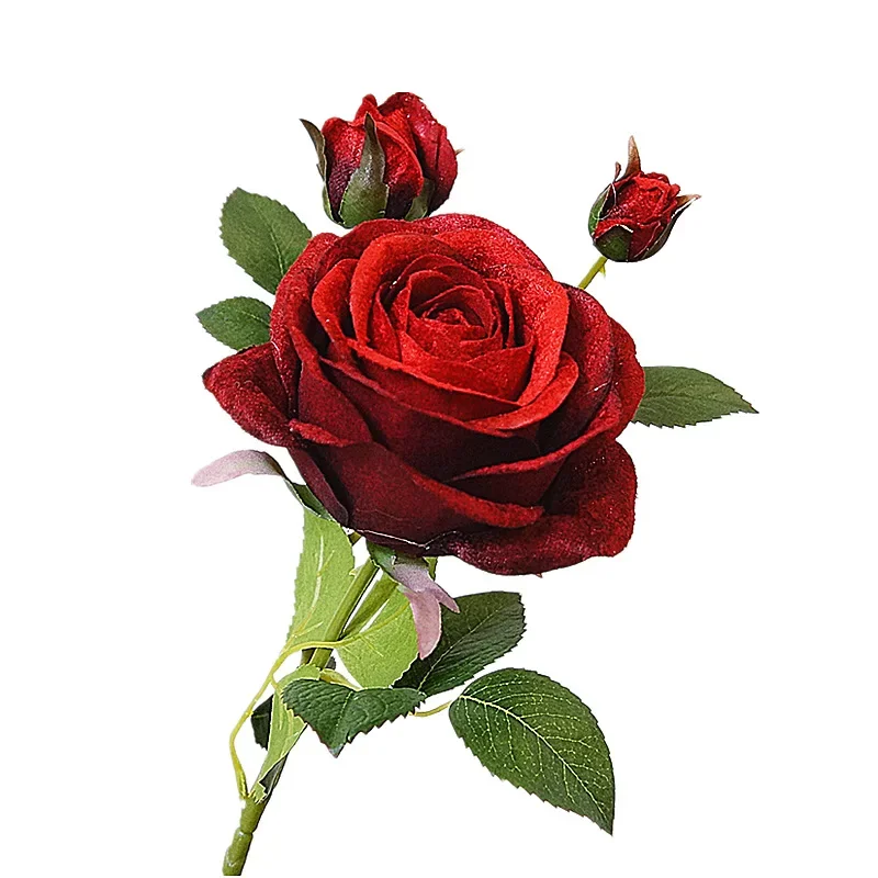 Artificial 3 Heads Roses Branches Diamond Velvet Fake Flowers Wedding Decor Simulation Flower Black Rose Auditorium Decoration
Artificial 3 Heads Roses Branches Diamond Velvet Fake Flowers Wedding Decor Simulation Flower Black Rose Auditorium Decoration