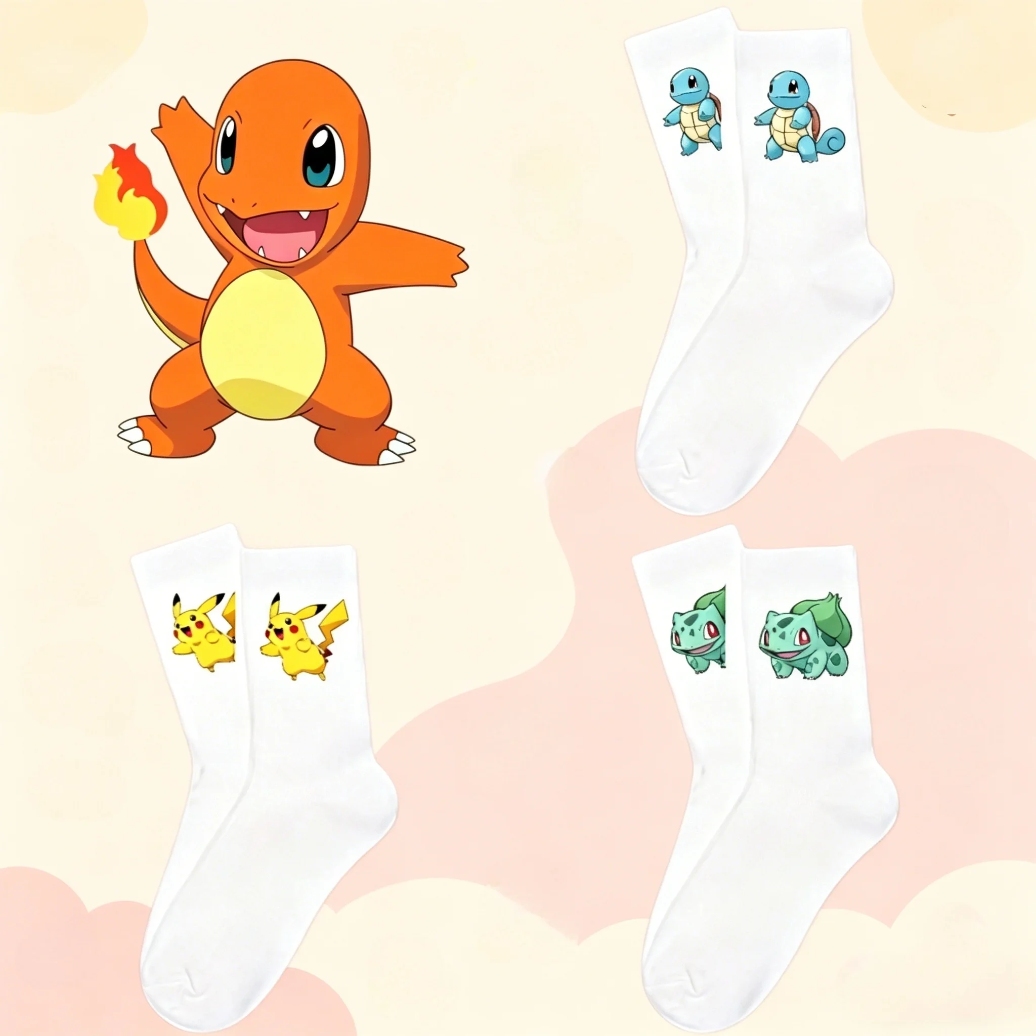 Cartoon Pokemon White Cotton Socks Unisex Breathable Sports Socks Anime Collectibles Cute Trendy Fashion Unique Birthday Gifts
Cartoon Pokemon White Cotton Socks Unisex Breathable Sports Socks Anime Collectibles Cute Trendy Fashion Unique Birthday Gifts