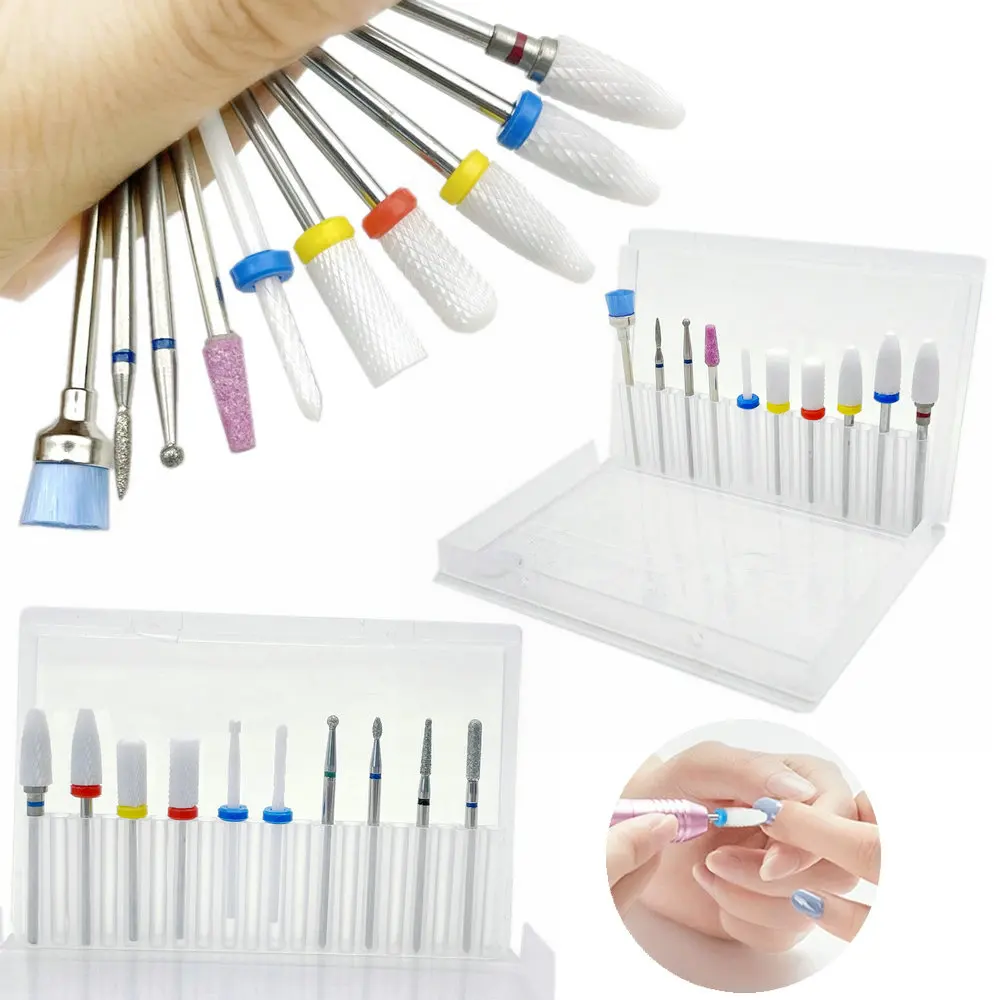 10pcs Ceramic Tungsten Nail Drill Bit Milling Cutter For Manicure Pedicure Nail Files Buffer Nail Art Equipment Accessory
10pcs Ceramic Tungsten Nail Drill Bit Milling Cutter For Manicure Pedicure Nail Files Buffer Nail Art Equipment Accessory