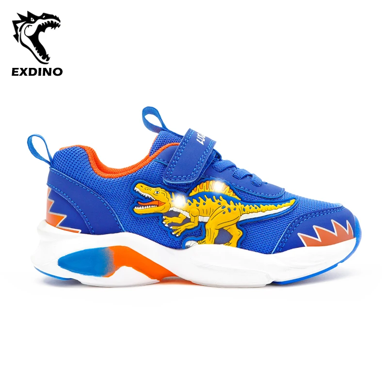 EXDINO Dinosaur LED Children's Spring Shoes Boys Spinosaurus Flash Light Up Air Mesh Tennis Little Kids Outdoor Casual Sneakers
EXDINO Dinosaur LED Children's Spring Shoes Boys Spinosaurus Flash Light Up Air Mesh Tennis Little Kids Outdoor Casual Sneakers