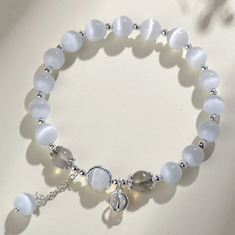 Natural Crystal Cat's Eye Lime Moonstone Bracelet Fashion Women's Bracelet Jewelry Bracelet for Girls
Natural Crystal Cat's Eye Lime Moonstone Bracelet Fashion Women's Bracelet Jewelry Bracelet for Girls