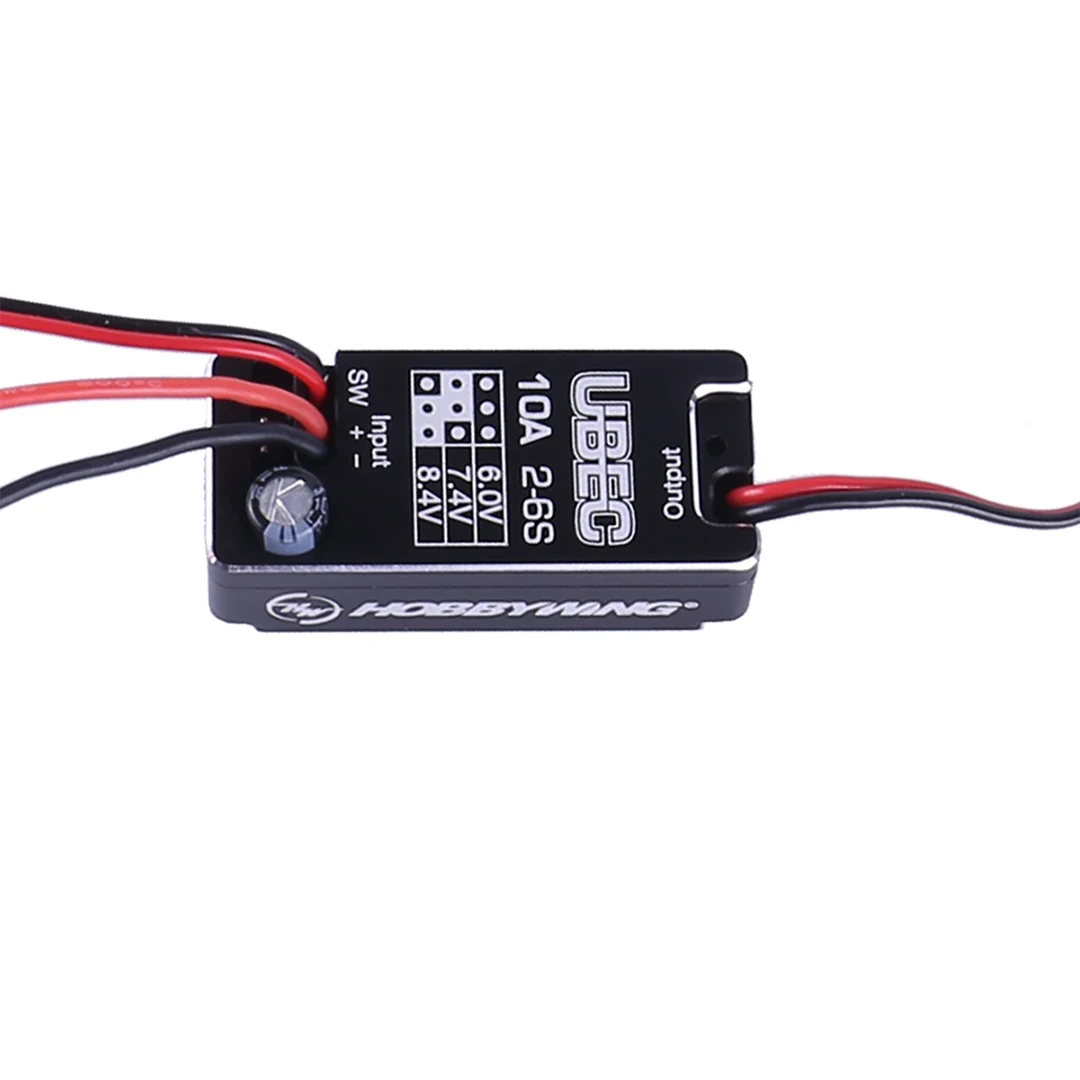 Hobbywing Waterproof UBEC 10A Voltage Regulator Module Adjustable Metal Shell 6/7.4/8.4V for 2-6S RC Car Parts
Hobbywing Waterproof UBEC 10A Voltage Regulator Module Adjustable Metal Shell 6/7.4/8.4V for 2-6S RC Car Parts