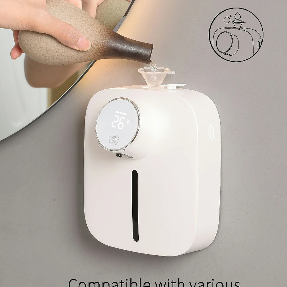 Automatic Foam Soap Dispensers LED Display IPX4 Wall Hanging Bathroom Smart Washing Hand Machine With USB Charging 320ML
Automatic Foam Soap Dispensers LED Display IPX4 Wall Hanging Bathroom Smart Washing Hand Machine With USB Charging 320ML