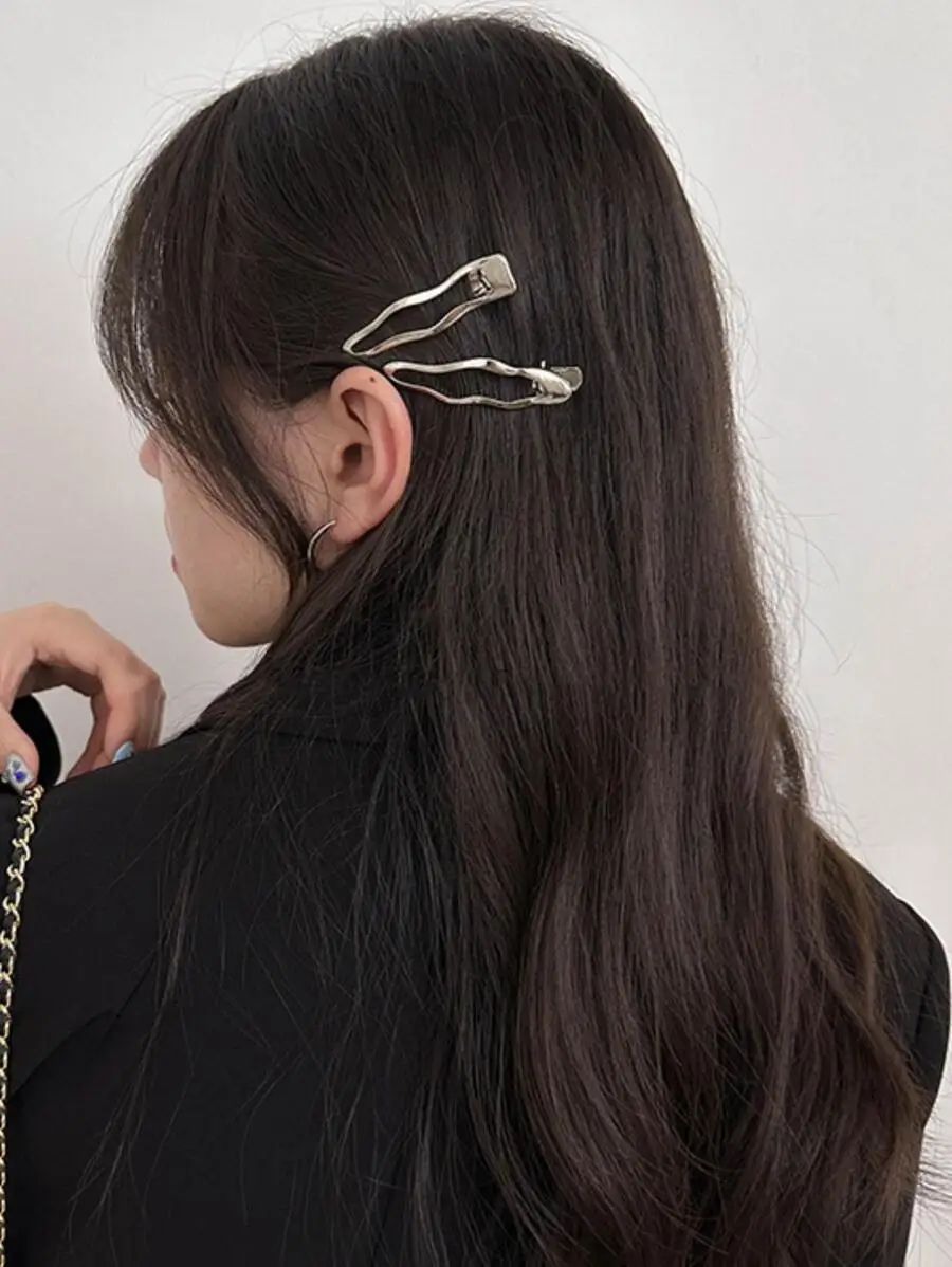 2pcs Women Minimalist Metal Hair Clip Barrettes Decorative Hair Accessories For Adults
2pcs Women Minimalist Metal Hair Clip Barrettes Decorative Hair Accessories For Adults