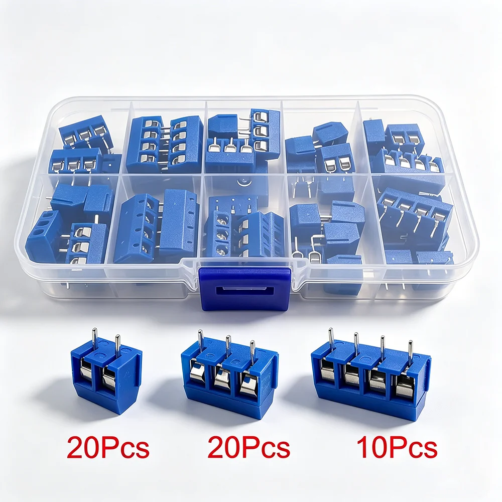 50Pcs/Box KF301 5mm Pitch 2P 3P 4Pin PCB Screw Terminal Block Connector KF301-2P KF301-3P KF-301-4P Blue
50Pcs/Box KF301 5mm Pitch 2P 3P 4Pin PCB Screw Terminal Block Connector KF301-2P KF301-3P KF-301-4P Blue