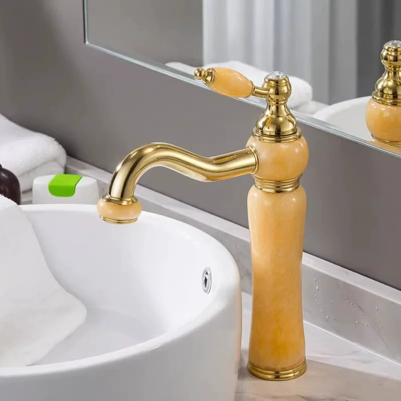 Tall Bathroom Faucet Brass and Jade Gold Basin Faucet Cold And Hot Lavotory Faucet Water Mixer Sink Tap Deck Mounted Gold Tap
Tall Bathroom Faucet Brass and Jade Gold Basin Faucet Cold And Hot Lavotory Faucet Water Mixer Sink Tap Deck Mounted Gold Tap