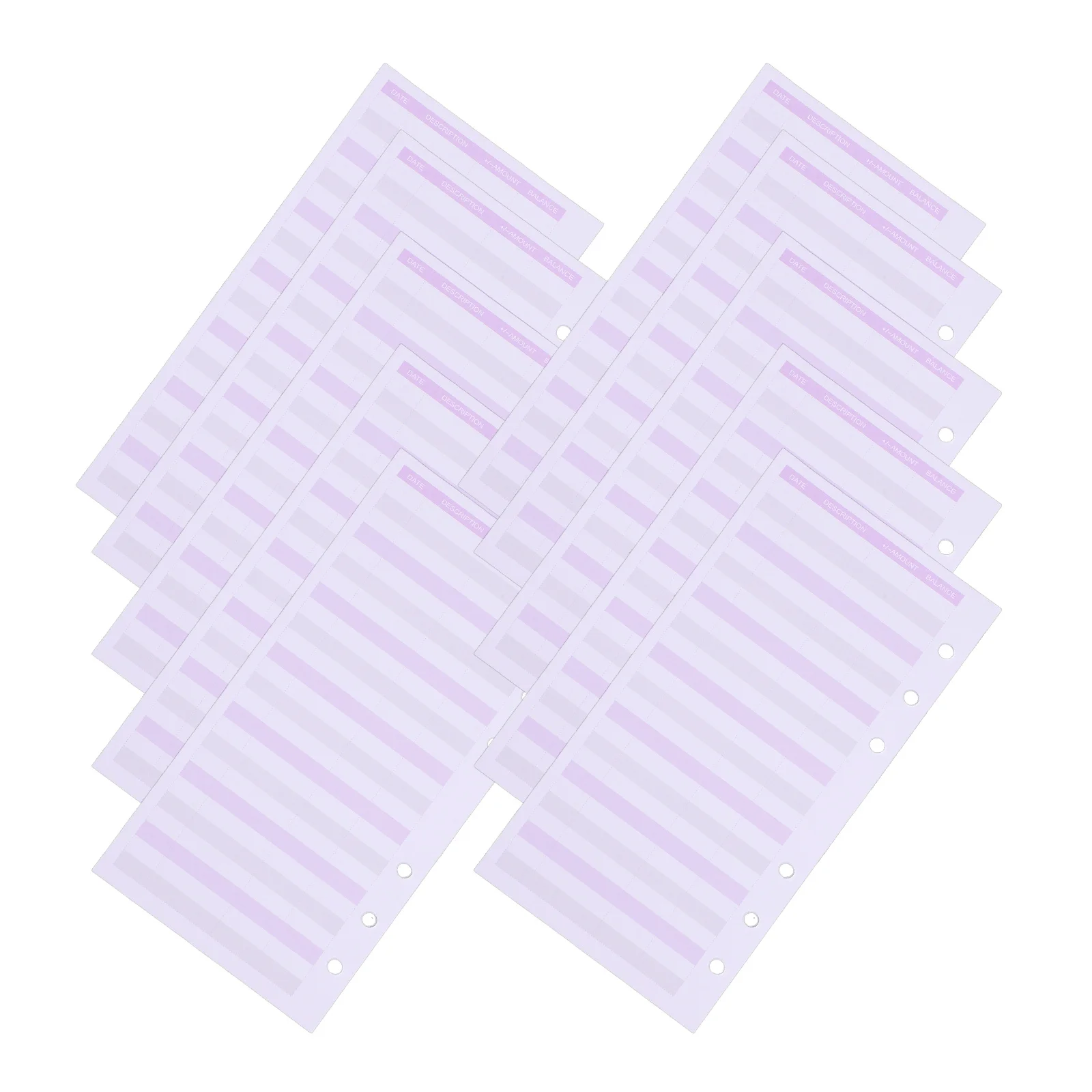 60pcs Sheets 6-Holes Cash Planner Sheets Portable Budget Planner Inserts Purple Daily Budget Paper Expense Tracker Home Office
60pcs Sheets 6-Holes Cash Planner Sheets Portable Budget Planner Inserts Purple Daily Budget Paper Expense Tracker Home Office