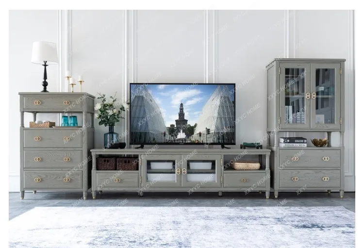 VHNew arrive Style Solid Wood Double Door Wine Cabinet Storage Organizer Living Room Combination Gray Glass High and Low
VHNew arrive Style Solid Wood Double Door Wine Cabinet Storage Organizer Living Room Combination Gray Glass High and Low