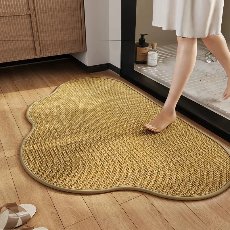 Cloud shaped imitation linen floor mat for household bathroom entrance, absorbent and non slip solid color foot pad
Cloud shaped imitation linen floor mat for household bathroom entrance, absorbent and non slip solid color foot pad