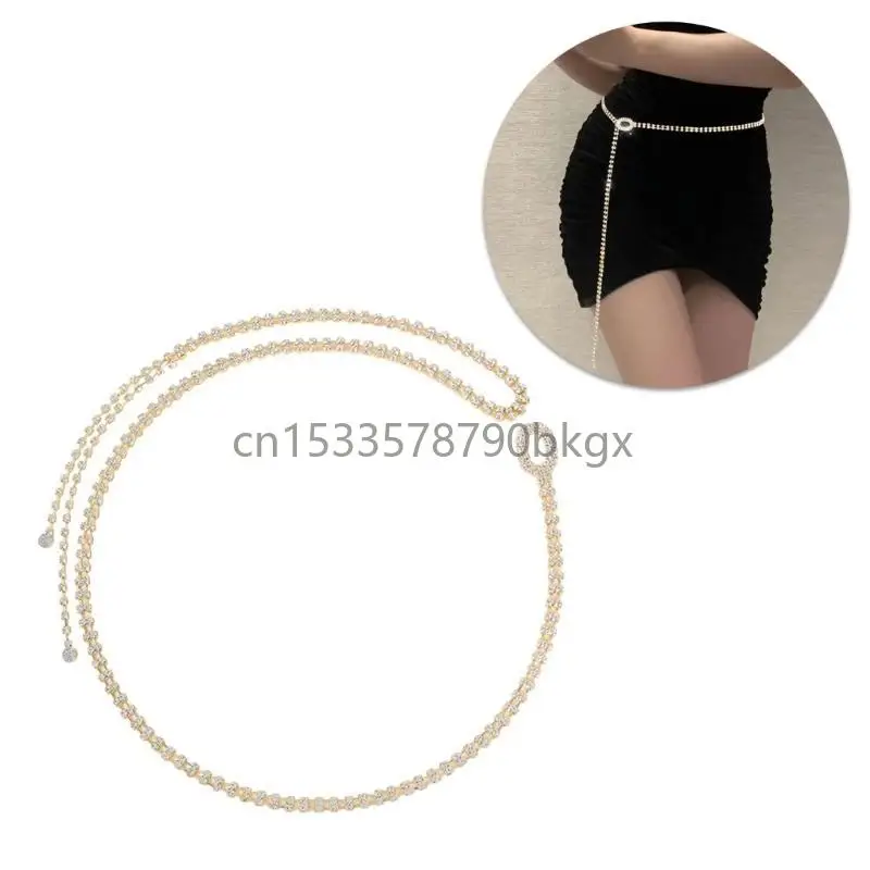 Elegant Waist Chain Rhinestones Decorative Waist Chain Female Fashion Waist Belt for Dresses and Casual Outfits J78E
Elegant Waist Chain Rhinestones Decorative Waist Chain Female Fashion Waist Belt for Dresses and Casual Outfits J78E