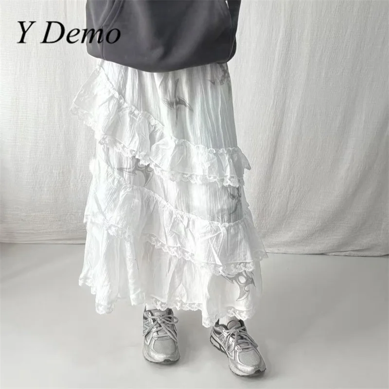 Y Demo Lace Splicing High Waist Slim Women Autumn White Irregular Dart Printing Skirt
Y Demo Lace Splicing High Waist Slim Women Autumn White Irregular Dart Printing Skirt