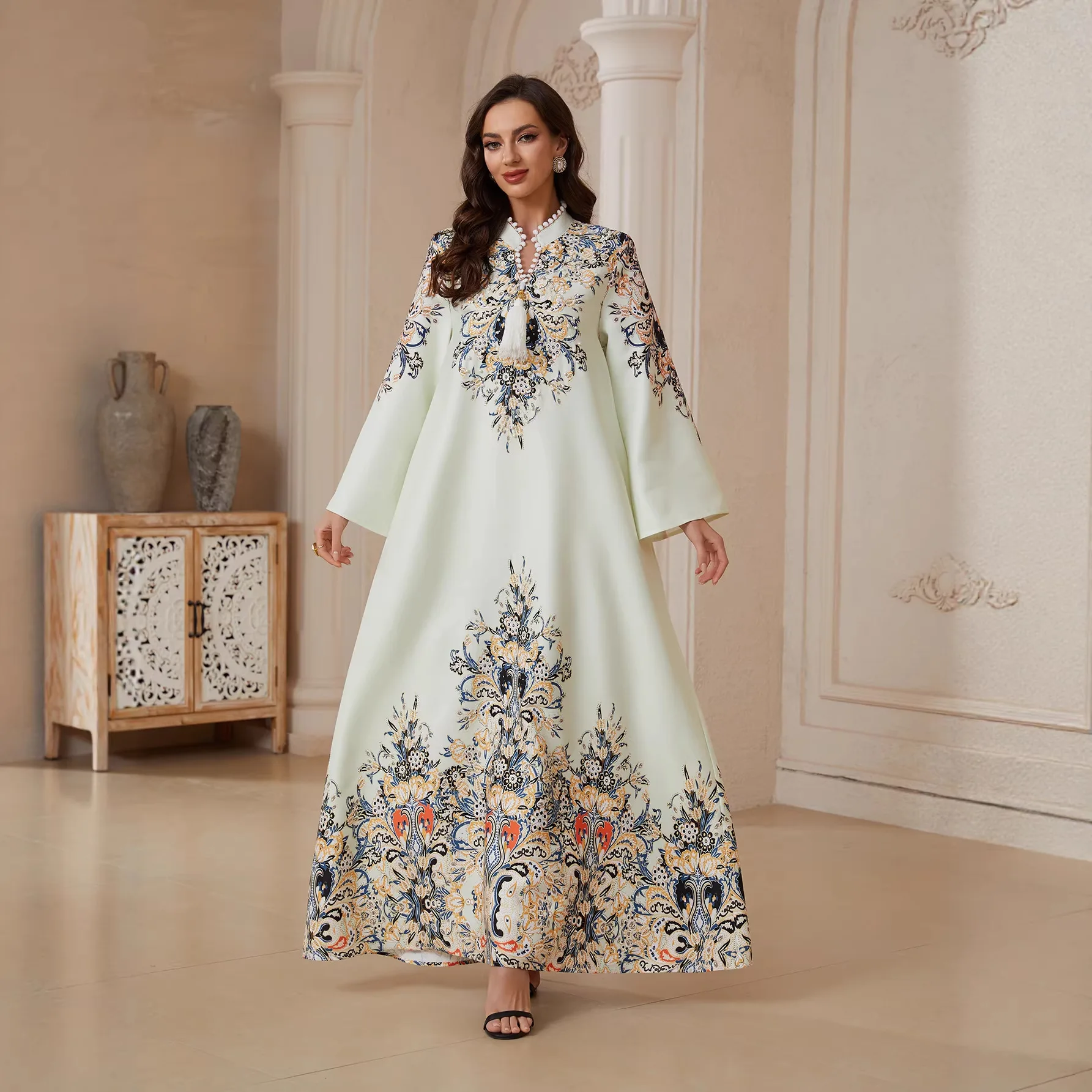 Sw2610 Elegant Printed Plus Size New 2026 Tassel Design Printed Traditional Dresses A-line Dress With Large Hem Islam Elegant
Sw2610 Elegant Printed Plus Size New 2026 Tassel Design Printed Traditional Dresses A-line Dress With Large Hem Islam Elegant