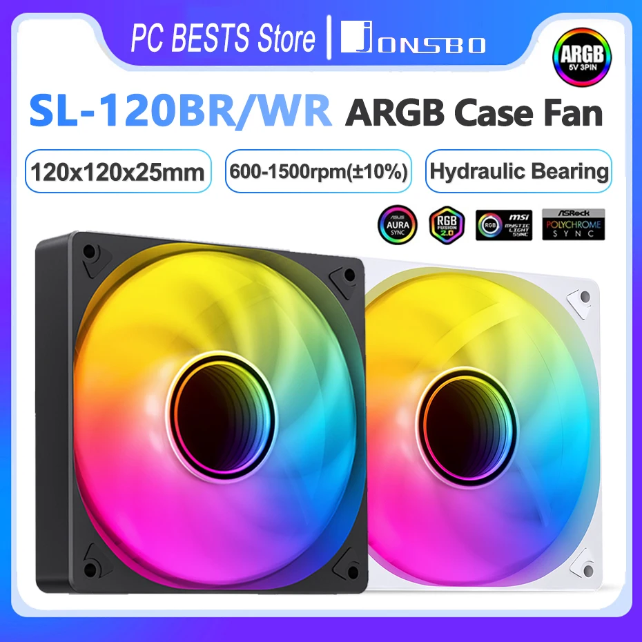 Jonsbo SL-120BR SL-120C Reverse Case Fan 5V 3Pin ARGB 1500RPM Quiet Hydraulic Bearing 120mm CPU Cooling Fan
Jonsbo SL-120BR SL-120C Reverse Case Fan 5V 3Pin ARGB 1500RPM Quiet Hydraulic Bearing 120mm CPU Cooling Fan