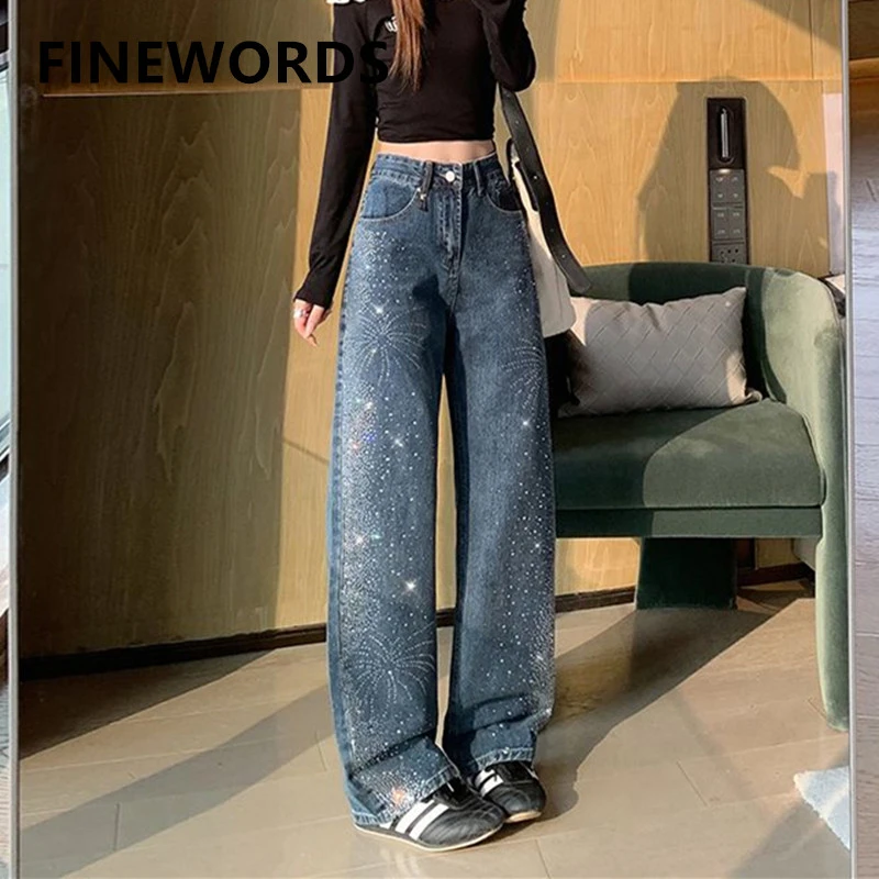 FINEWORDS винтажные синие джинсы с бисером женские широкие повседневные джинсы с высокой талией Easymatch корейские свободные джинсы полной длины
FINEWORDS винтажные синие джинсы с бисером женские широкие повседневные джинсы с высокой талией Easymatch корейские свободные джинсы полной длины