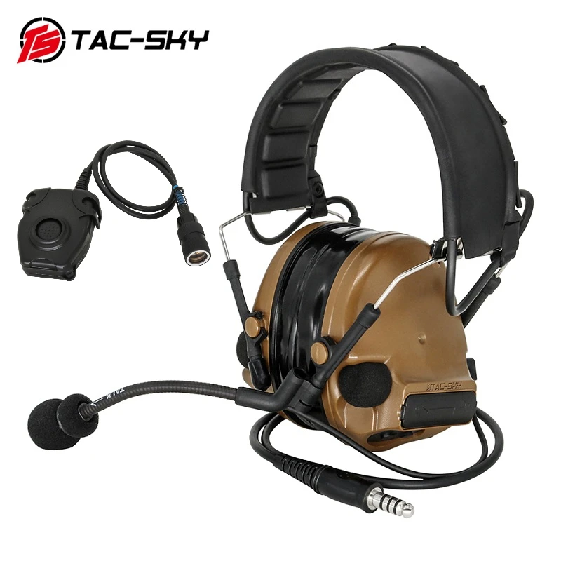 TS TAC-SKY C3 Hunting & Shooting Tactical Headset New Removable Headband Silicone Earmuffs COMTAC III Headset +6-pin peltorptt
TS TAC-SKY C3 Hunting & Shooting Tactical Headset New Removable Headband Silicone Earmuffs COMTAC III Headset +6-pin peltorptt