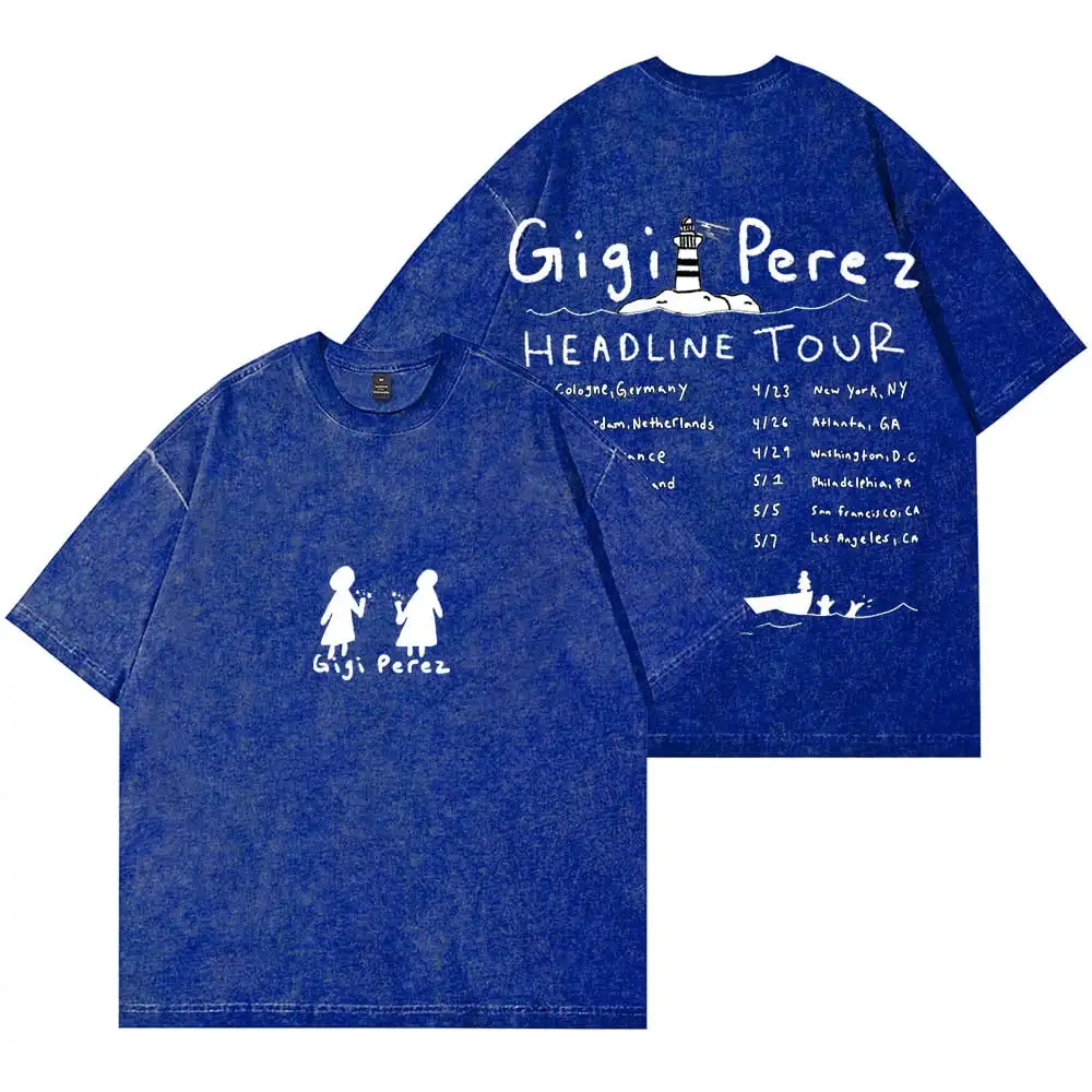 Винтажные футболки Gigi Perez Headline Tour, летняя модная хлопковая футболка с короткими рукавами
Винтажные футболки Gigi Perez Headline Tour, летняя модная хлопковая футболка с короткими рукавами
