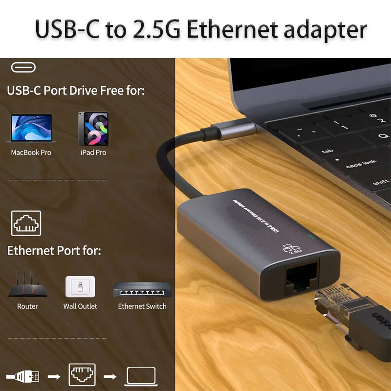 Адаптер локальной сети RJ-45 Адаптер USB-C к Ethernet 2,5G Док-станция Концентратор Type-C к RJ45 USB-разветвитель Конвертер Разветвитель-удлинитель
Адаптер локальной сети RJ-45 Адаптер USB-C к Ethernet 2,5G Док-станция Концентратор Type-C к RJ45 USB-разветвитель Конвертер Разветвитель-удлинитель