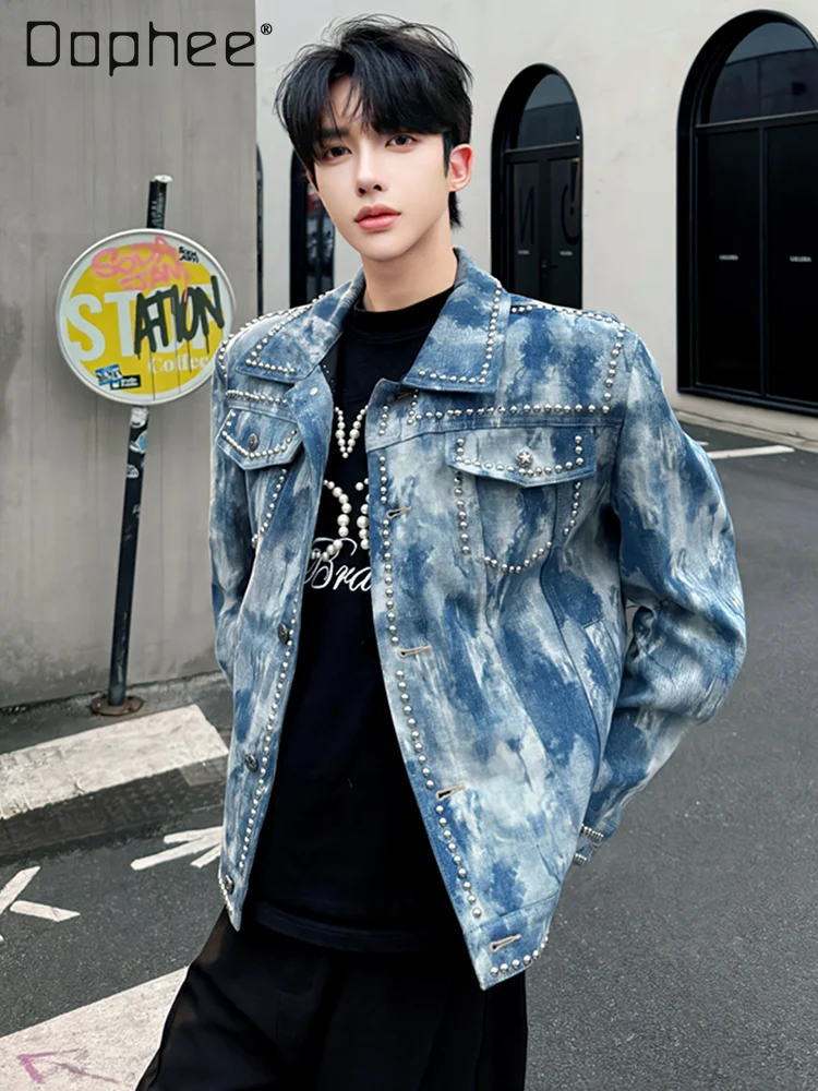 Мужская джинсовая куртка с эффектом выцветания и рваными элементами, весна-осень, стильная, свободная, повседневная
Мужская джинсовая куртка с эффектом выцветания и рваными элементами, весна-осень, стильная, свободная, повседневная