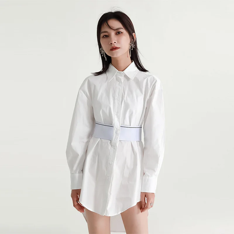 Zhongchuang Rizhen 2024 autumn and winter design sense elastic waist slimming shirt dress irregular long-sleeved dress
Zhongchuang Rizhen 2024 autumn and winter design sense elastic waist slimming shirt dress irregular long-sleeved dress