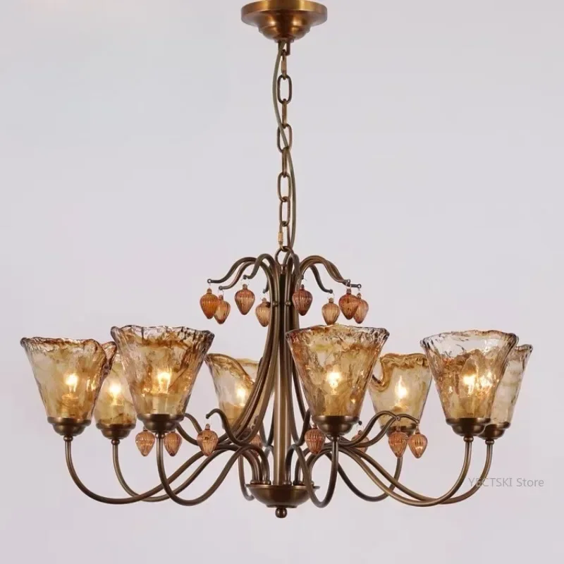 GHEUVNJ American living room chandelier, rural retro French medieval style bedroom dining room glass lighting fixtures
GHEUVNJ American living room chandelier, rural retro French medieval style bedroom dining room glass lighting fixtures